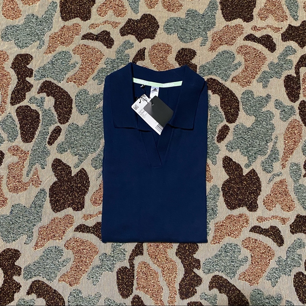 Adidas Navy Short Sleeve Polo Shirt
